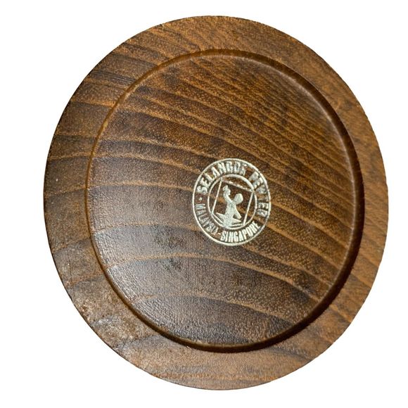 Selangor Hammered Pewter Teak Tankard Mug Royal Stein Danish Modern MidCentury - Picture 7 of 10